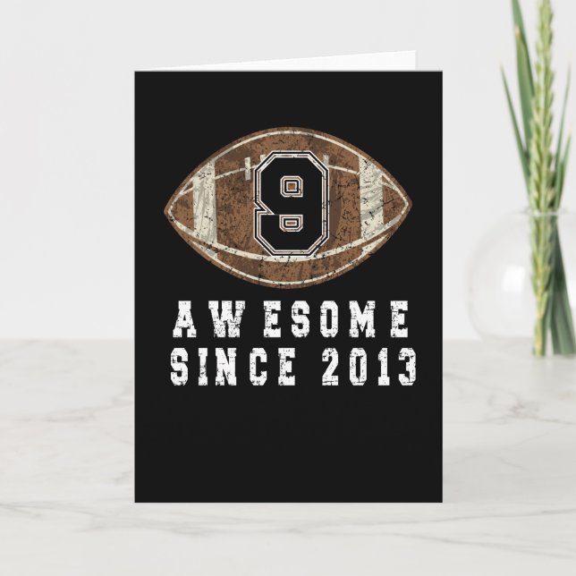 Cartão 9º Nascer De Aniversário Em 2013, Futebol Boy De 9 (Frente)