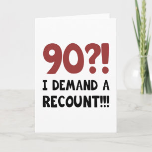 Cartão 90 Birthday Gag Gift
