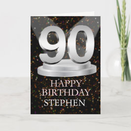 Cartão 90 Birthday Spotlight Adicionar Uma Placa De Nome