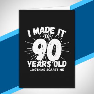 Cartão 90 de Aniversário Engraçado Cita Sarcástico 90 Ano