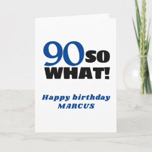 Cartão 90 E daí Tipografia Positiva Aniversário de 90 ano