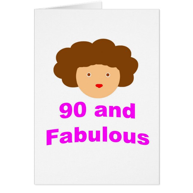 Cartão 90 e fabuloso (Frente)