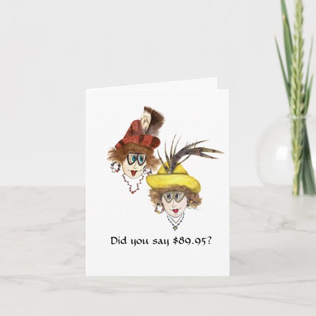 Cartão 90 Humorístico Aniversário para Mulheres (Frente)