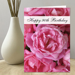Cartão 90th Birthday Card - Roses for 90 Year