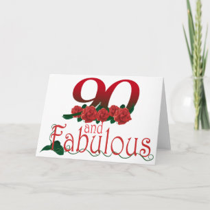 Cartão 90th birthday flower