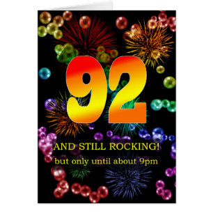 Cartão 92º Aniversário Ainda Fogando