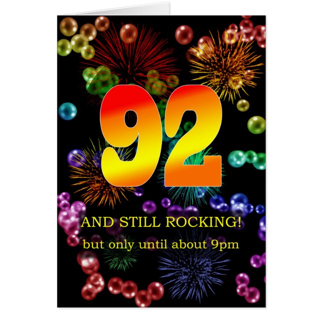 Cartão 92º Aniversário Ainda Fogando (Frente)