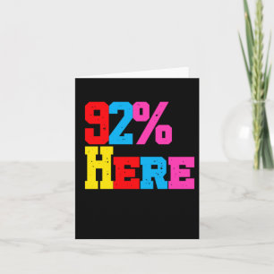 Cartão 92% De Atenção Ao Seu Próprio Autocolante