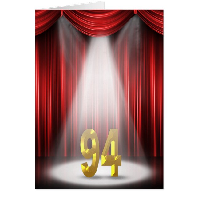 Cartão 94.º Aniversário em destaque (Frente)