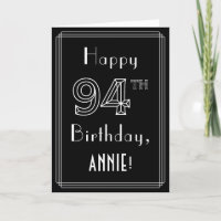 94.º aniversário: Estilo de Deco de Arte nº 94 e N