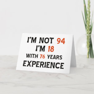 Cartão 94th birthday designs