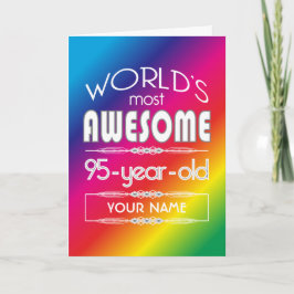 Cartão 95º aniversário do mundo Melhor Arco-íris Fabuloso