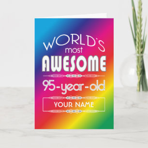 Cartão 95º aniversário do mundo Melhor Arco-íris Fabuloso