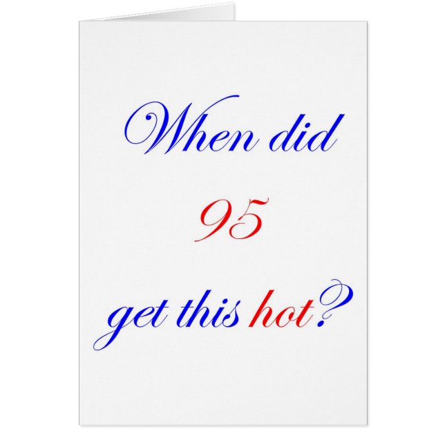 Cartão 95 quente (Frente)