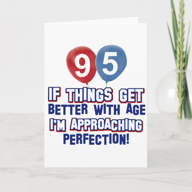 Cartão 95th presente de aniversário dos anos de idade (Frente)