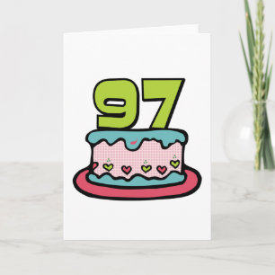 Cartão 97 Year Old Birthday Cake