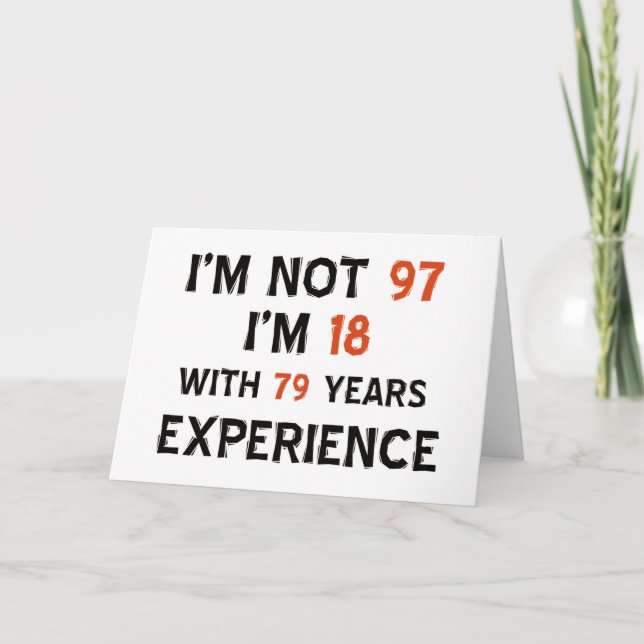 Cartão 97th design do aniversário (Frente)