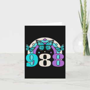 Cartão 988 Prevenção de suicídio Sensibilização para a sa