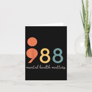 Cartão 988 Saúde Mental Por Semicolon Prevenção Suicida