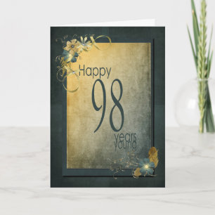 Cartão 98th Birthday-vintage frame