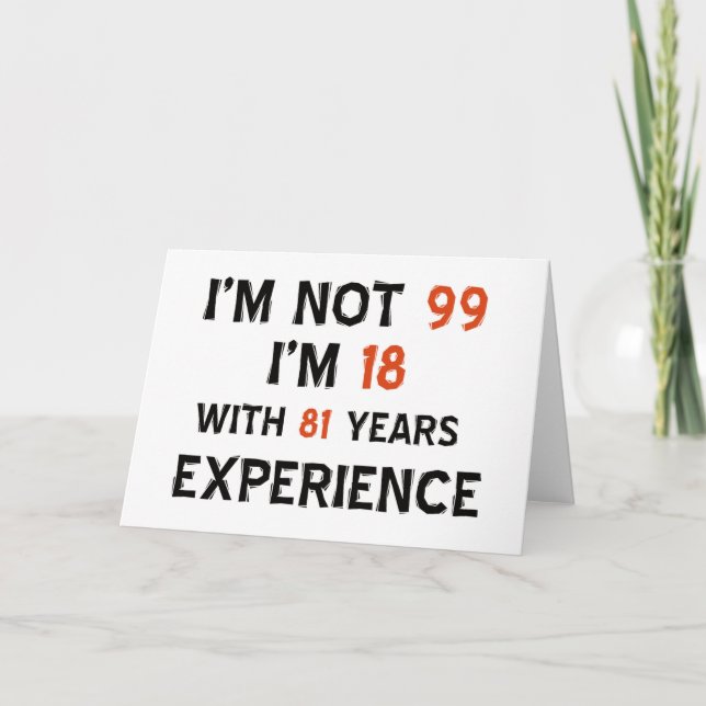 Cartão 99.o design do aniversário (Frente)