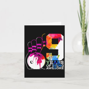 Cartão 9 Anos De Boliche Incrível 9º Aniversário