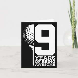 Cartão 9 Anos De Ser Um Golfe Incrível 9º Aniversário