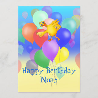 Cartão 9 Balões Poema de Aniversário da Happy Juul Compan