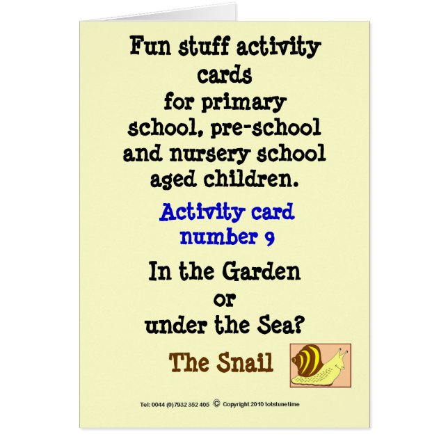 Cartão 9 o caracol (Frente)
