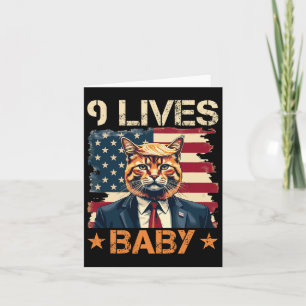 Cartão 9 Vidas Bebê Trump 2024 Vencendo Vencedor Trump