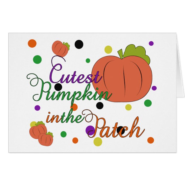 Cartão A abóbora a mais bonito no remendo (Frente Horizontal)