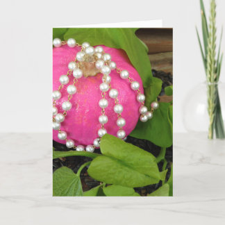 Cartão a abóbora da princesa, abóbora cor-de-rosa,