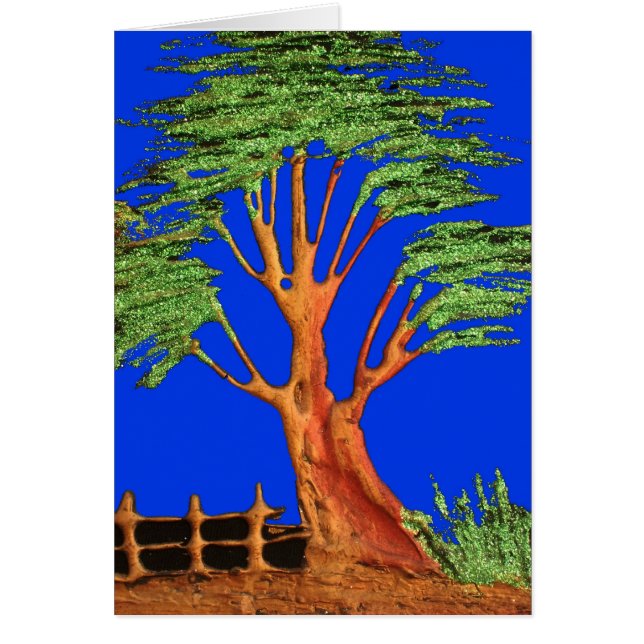 Cartão A Acacia Beauty de África: Serengeti Serenity. (Frente)