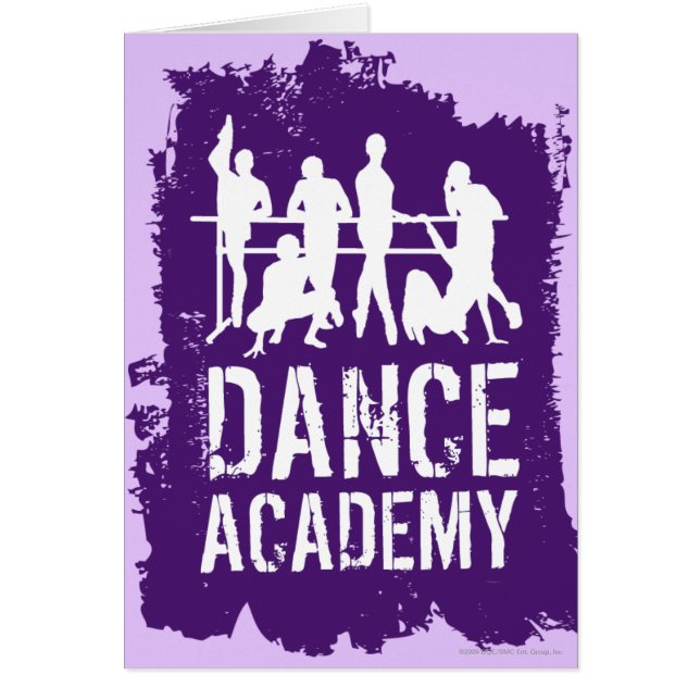 Cartão A academia da dança mostra em silhueta o logotipo (Frente)
