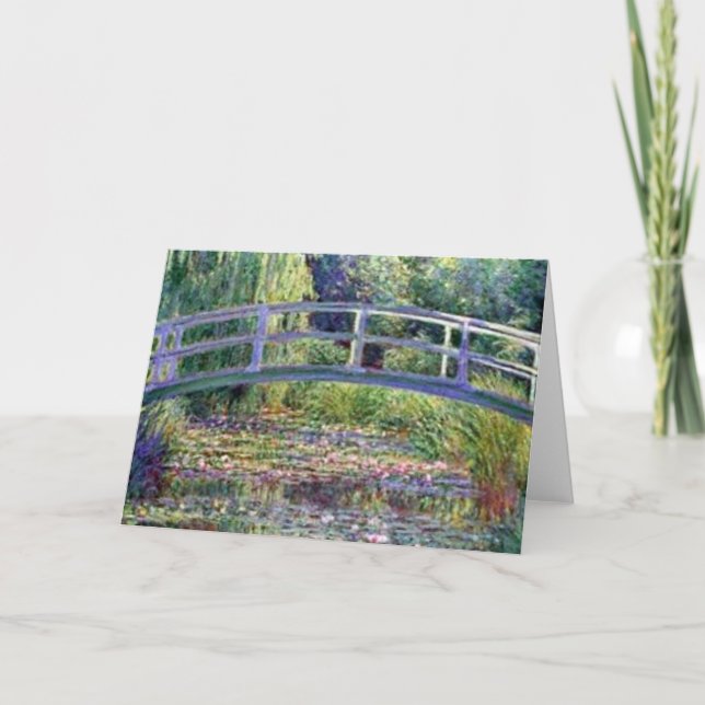 Cartão A água Lily Pond de Claude Monet (Frente)
