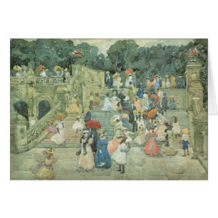 Cartão A Alameda, Central Park por Maurice Prendergast