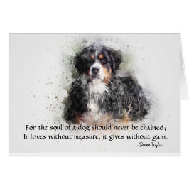 Cartão A Alma de um Cachorro - Cachorro da Montanha Berne