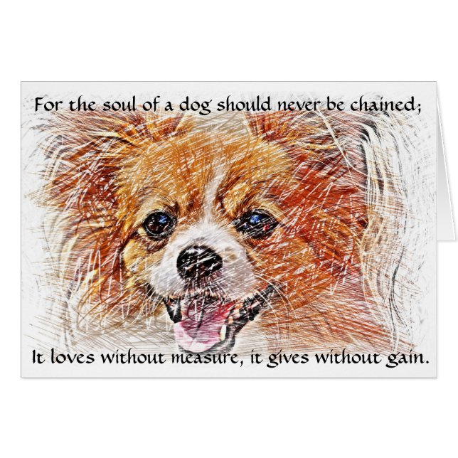 Cartão A alma de um cão - Chihuahua (Frente Horizontal)