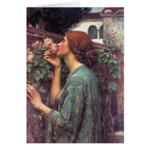 Cartão "A Alma do Rosa" de John W. Waterhouse