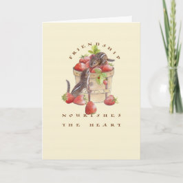 Cartão A amizade nutre o coração