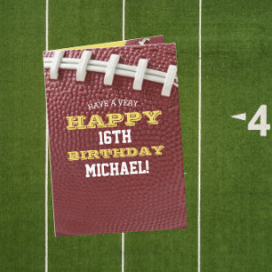 Cartão A aparência de futebol adiciona seu nome e ano de