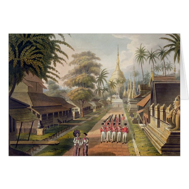 Cartão A aproximação principal ao grande pagode a de (Frente Horizontal)