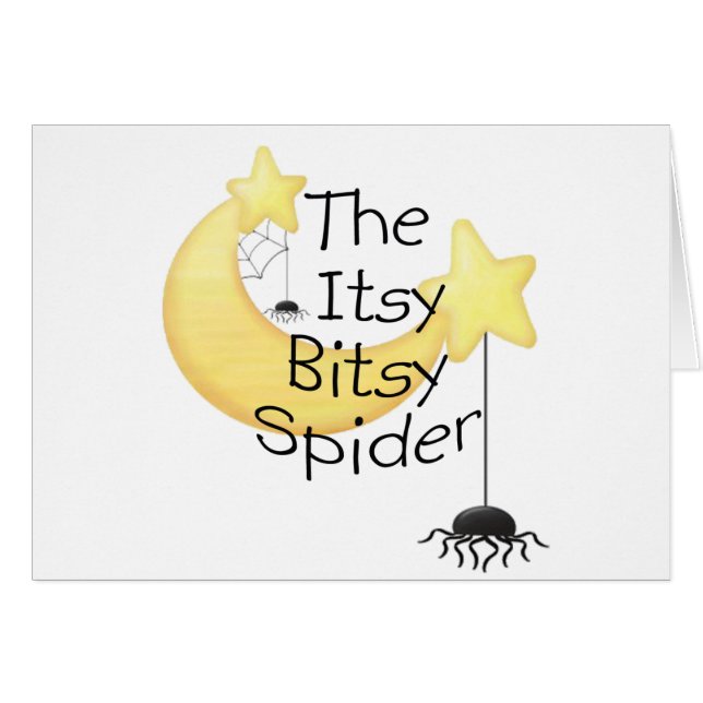 Cartão A aranha itsy de Bitsy (Frente Horizontal)