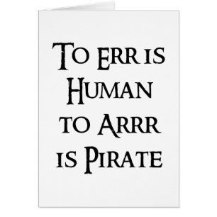 Cartão A Arrr é o pirata