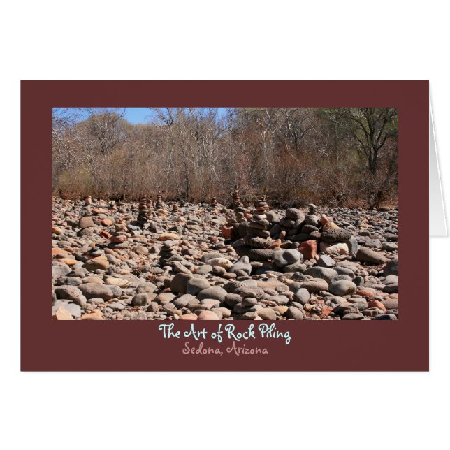 Cartão A Arte de Rock Piling (Frente Horizontal)