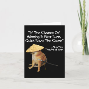 Cartão A Arte Do Jogador Do Meme De Guerra Jogando Samura