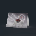 Cartão A Arte Fantasia da Donzela da Jornada e do Urso Po<br><div class="desc">"A Jornada" © Molly Harrison 2021
De minha ilustração original feita à tinta e pintada digitalmente.</div>