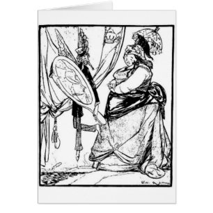 Cartão A arte guardara um espelho