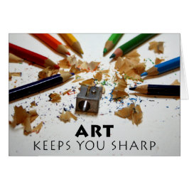 Cartão A arte mantem-no afiado