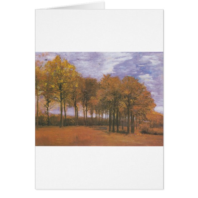 Cartão A árvore da queda do outono de Van Gogh sae do (Frente)